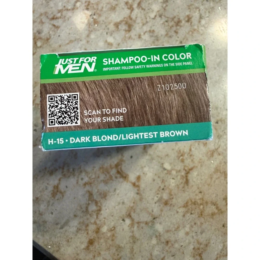 Just For Men Shampoo-In Color H-15 Dark Blond Lightest Brown Gray Coverage Kit